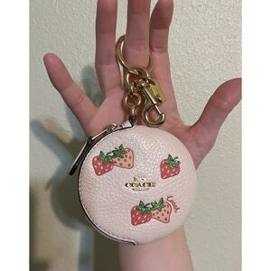 Coach Small Strawberry Bag Charm!